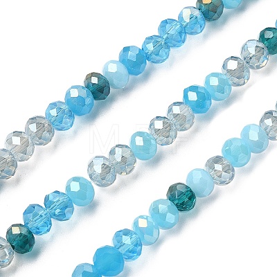 Electroplate Glass Beads Strands EGLA-YW0002-D05-1