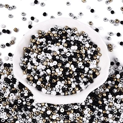 Opaque & Transparent Glass Seed Beads SEED-Q041-06F-1