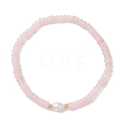 Natural Gemstone & Cultured Freshwater Pearl Beads Stretch Bracelets for Women BJEW-JB13473-1