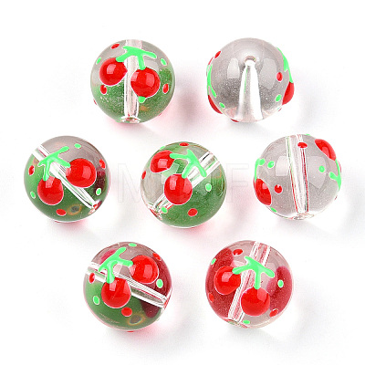 Transparent Handmade Lampwork Beads LAMP-T011-26B-1