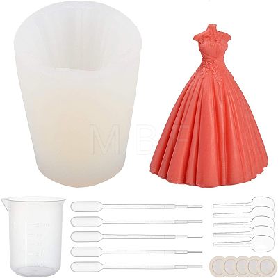 Wedding Dress Food Grade Silicone Molds Kits DIY-OC0003-20-1