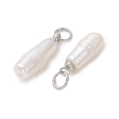 Natural Baroque Keshi Pearl Pendants PALLOY-JF05493-02-1