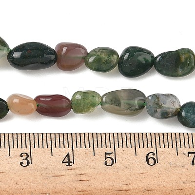 Natural Indian Agate Nuggets Beads Strands X-G-J335-02-1