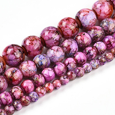 Baking Paint Glass Beads X1-DGLA-N003-10mm-B03-1