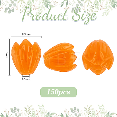 150Pcs Opaque Resin Beads RESI-PH0002-76B-1