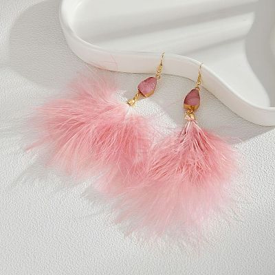 Feather Dangle Earrings PW-WGF7BCA-03-1