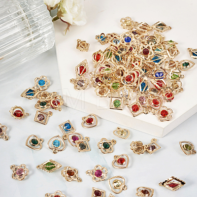 100Pcs 5 Styles Rack Plating Eco-Friendly Iron Charms IFIN-TA0001-54-1
