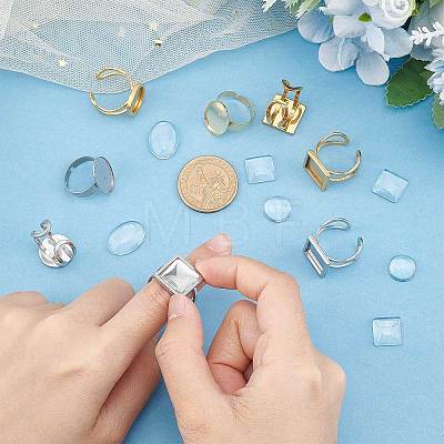 DIY Blank Dome Finger Ring Making Kit DIY-SC0021-11-1