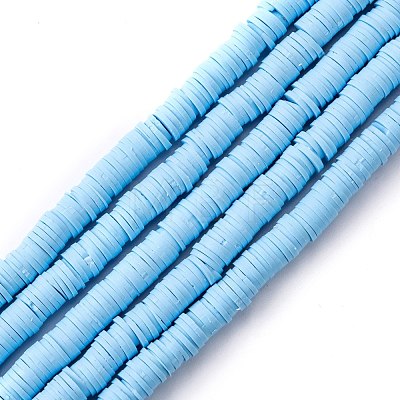 Handmade Polymer Clay Beads Strands CLAY-R089-6mm-Q101-1