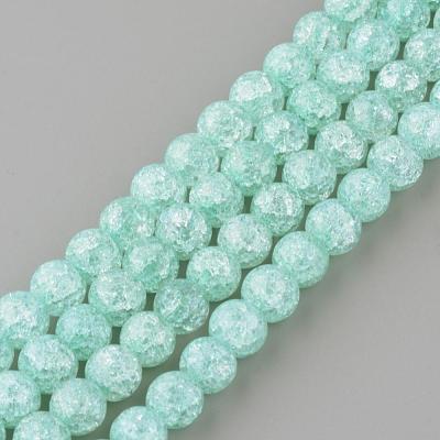 Synthetic Crackle Quartz Beads Strands GLAA-S134-6mm-11-1