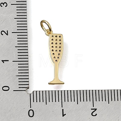 Brass Micro Pave Clear Cubic Zirconia Pendants CU-CBAEEA8-15C-G-1