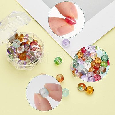 280pcs 14 Style Transparent Glass Beads GLAA-CA0001-49-1