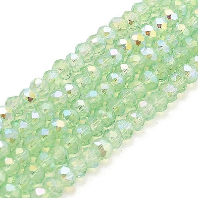 Baking Painted Transparent Glass Beads Strands DGLA-A034-J4mm-B02-1