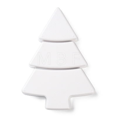 Christmas Tree Shaped Plastic Snack Dried Tray Box DJEW-Q003-01D-1