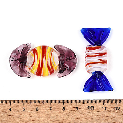 24Pcs Handmade Lampwork Candy Display Decorations LAMP-N034-01-1