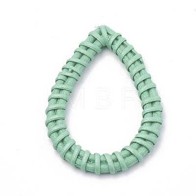 Handmade Spray Painted Reed Cane/Rattan Woven Linking Rings WOVE-N007-05B-1