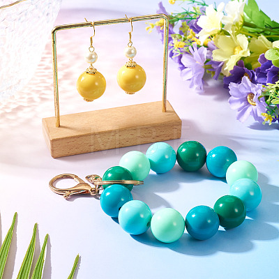 40Pcs 4 Colors Opaque Acrylic Beads MACR-TA0002-98-1