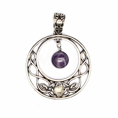 Natural Amethyst Pendants PW-WG86A18-02-1