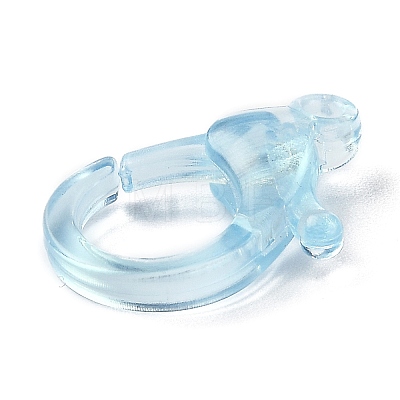 Transparent Plastic Lobster CLaw Clasps LS-KY-H005-A02-1
