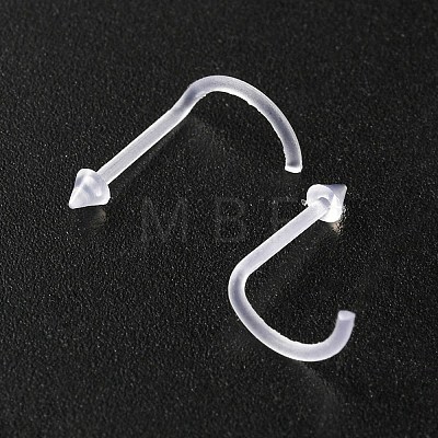 Acrylic L-Shaped Nose Ring AJEW-YW0001-06D-1