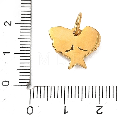 304 Stainless Steel & Crystal Rhinestone Pendants STAS-G391-02G-01-1