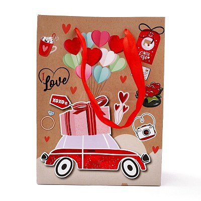 Valentine's Day Theme Rectangle Paper Bags CARB-E004-02A-1