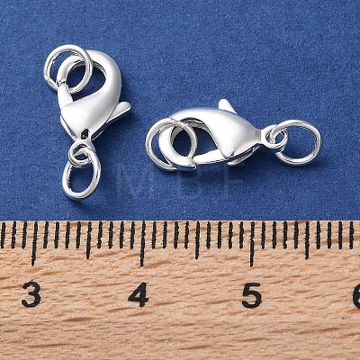 Rack Plating Brass Lobster Claw Clasps KK-F090-26S-02-1