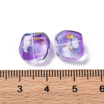 Baking Paint Transparent Glass Beads DGLA-C004-02C-1