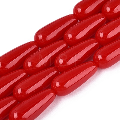 Opaque Glass Beads Strands X-GLAA-Q113-03A-C02-1