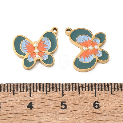 304 Stainless Steel Enamel Pendants SA-CBA49D2-07G-02-1