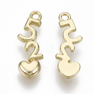 Rack Plating Alloy Charms for Valentine's Day PALLOY-S132-168-RS-1