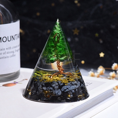 Orgonite Cone Epoxy Resin Display Decorations PW-WG399C4-01-1