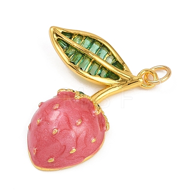 Brass Enamel Pendants KK-K405-01B-G-1