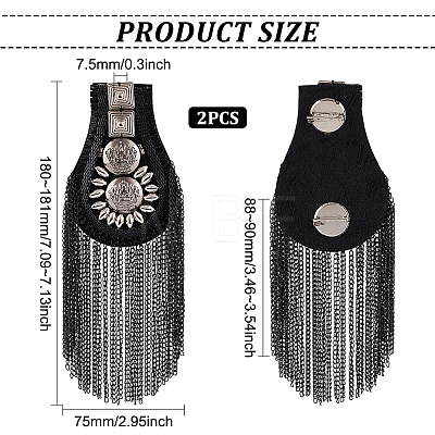 2Pcs Fashionable Tassel Epaulettes DIY-FG0003-86-1