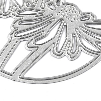 Ring with Flower Carbon Steel Cutting Dies Stencils X-DIY-R079-049-1