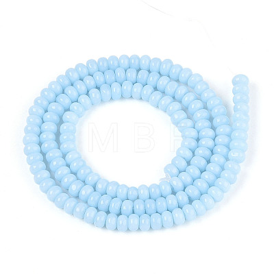 Opaque Spray Painted Glass Beads GLAA-ZX008-4mm-18J-1