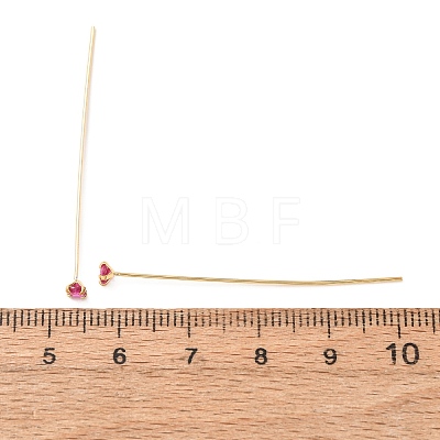 Brass Micro Pave Cubic Zirconia Stud Earring Findings CU-CBA4618-01G-03-1