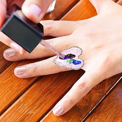 3Pcs 3 Colors Adjustable Resin Palette Rings RJEW-CA0001-05-1