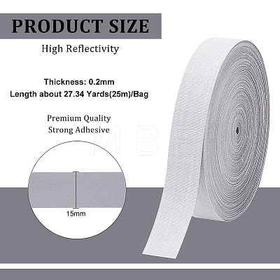 25M Polyester Reflective Ribbon OCOR-BC0005-13B-1