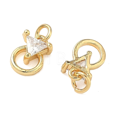 Brass Pave Cubic Zirconia Pendants KK-A291-18G-1