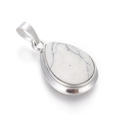 Natural Howlite Pendants G-L512-C21-1