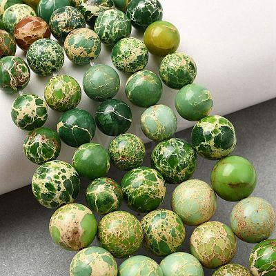 Natural Imperial Jasper Graduated Beads Strands G-A323-C03-01C-1