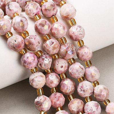 Electroplated Natural Druzy Geode Crystal Beads Strands G-F833-P01-10mm-01-1