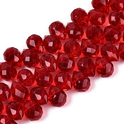Transparent Glass Beads Strands GLAA-Q116-01A-B05-1