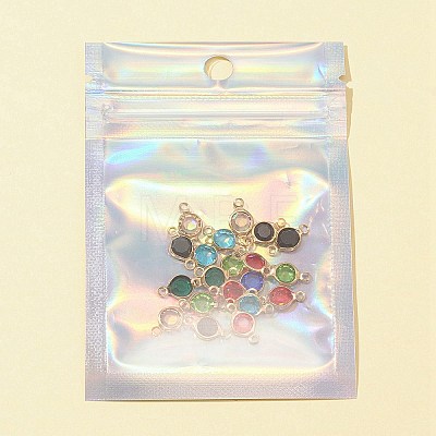 20Pcs 304 Stainless Steel with Glass Connector Charms STAS-FS0001-36-1