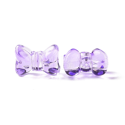 Transparent Spray Painted Glass Beads GLAA-I050-11B-1