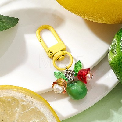 Fruit Resin & Acrylic Pendant Decorations HJEW-JM02987-04-1