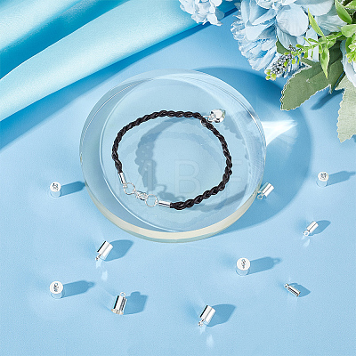32Pcs 4 Style Brass Cord Ends KK-BBC0010-91S-1