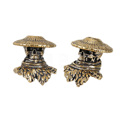 2Pcs Brass European Beads KK-HY0004-62AG-1
