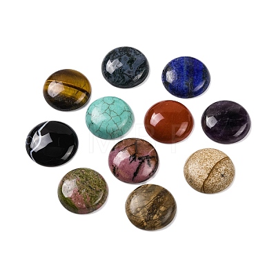 Natural & Synthetic Mixed Gemstone Cabochons G-B085-02A-1